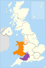 ITV Уэльс и Запад 2009-2013 локатор map.svg