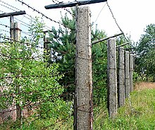 Remains of Iron Curtain in former Czechoslovakia at the Czech-German border Iron curtain in Czech Republic 2007.jpg
