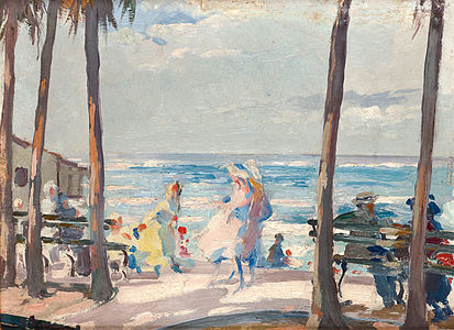 Playa con cinco palmeras, Mar del Plata (1912)