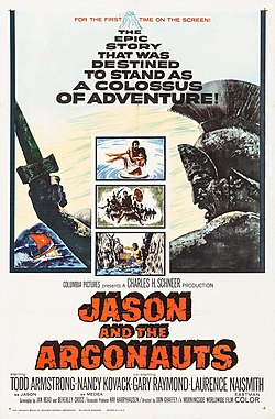 Jason and the argonauts, englanninkielinen elokuvajuliste.