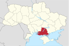 Localisation de Oblast de Kherson
