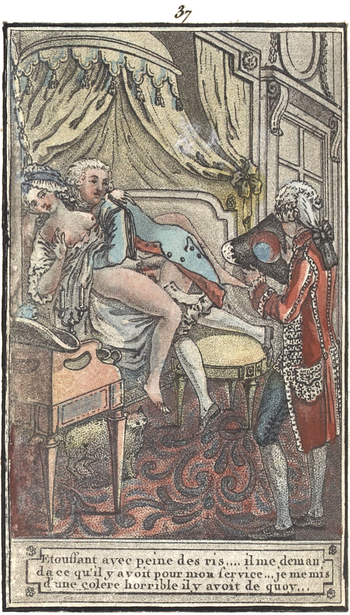 La Matinée libertine ou les Momens bien employés, 1787 illustration