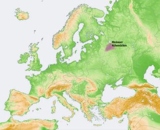 Lage des Moskauer Höhenrückens