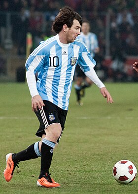 Lionel Messi – Portugal vs. Argentina, 9th February 2011.jpg