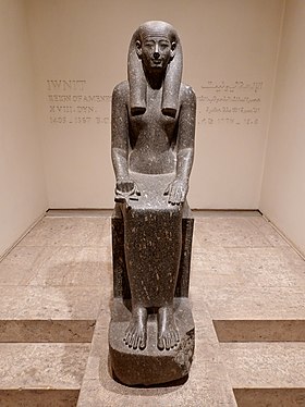 Statue de Iounyt, datant d'Amenhotep III (XVIIIe dynastie).