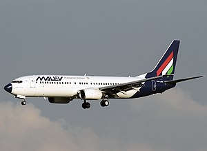 Eine Boeing 737-800 der Malév