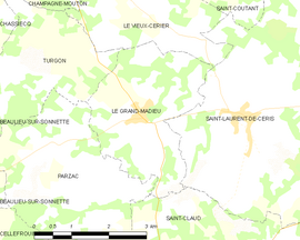Mapa obce Le Grand-Madieu