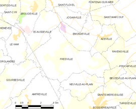 Mapa obce Fresville