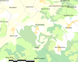 Mapa obce Vacqueville