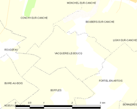 Mapa obce Vacquerie-le-Boucq