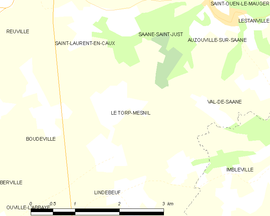 Mapa obce Le Torp-Mesnil