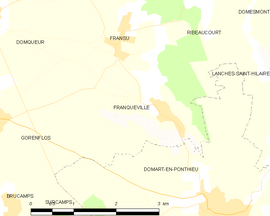 Mapa obce Franqueville