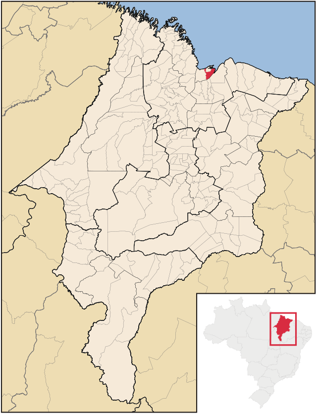 Localização de São José de Ribamar no Maranhão