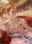 Woman with a Pearl Necklace in a Loge, Cassatt