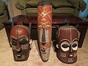 BaKongo voodoo masks from the Kongo Central region.