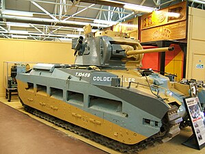 Egy Matilda II a Bovington Harckocsi Múzeumban, Dorsetben