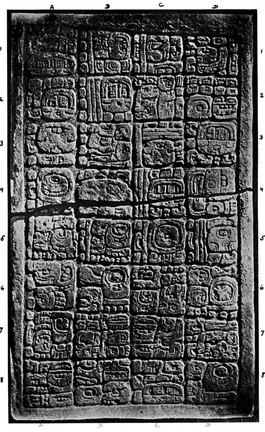 INITIAL SERIES AND SECONDARY SERIES ON LINTEL 21, YAXCHILAN