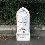 Milepost outside the Western Cemetery