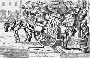 Cartoon depicting Moving Day (May 1) in New Yo...