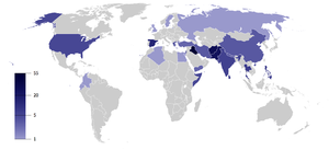 Number of terrorist incidents for 2009 (Januar...
