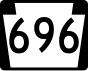 PA Route 696 marker