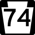 Pennsylvania Route 74 marker