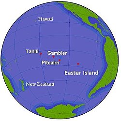 Location of Pitcairn Islands