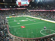 Interior na configuração para box lacrosse