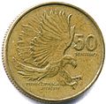 Revers filipínské mince s vyobrazením orla opičího