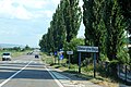 DN2 entering the village of Gheorghe Doja, Bacău County, where you can see the 13m road type: 1 lane with hard shoulders.