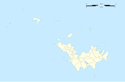 Map of Saint Barthélemy showing location of airport