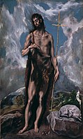 Saint John the Baptist（西班牙语：San Juan Bautista (El Greco, Malagón)）, c. 1600, El Greco.