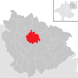 Poloha obce Sankt Oswald bei Freistadt v okrese Freistadt (klikacia mapa)