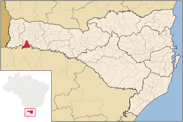 Localização de Palmitos em Santa Catarina