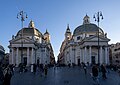 Perspectives de la Piazza del Popolo à Rome.