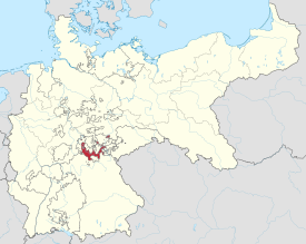 Situo de Saksio-Meiningen en la Germana Regno