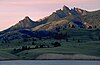 The "Sleeping Giant", or Beartooth Mountain, in Montana in the U.S., a famous natural landmark which, in profile, looks like a person sleeping on their back and which lends its name to the Sleeping Giant Wilderness Study Area
