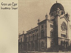 Chebská synagoga vypálena během Křišťálové noci v roce 1938