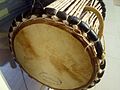 Talking drum front - view from western part of Nigeria, West Africa