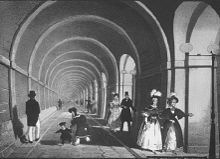 The Thames Tunnel, which opened in 1843; concrete was used in the world's first underwater tunnel. Thamestunnel.jpg