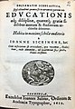 De titelpagina van de toespraak van Johannes Sickinghe (1602) bij zijn afscheid van de Latijnse school in 1619