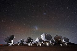 ALMA is the world's most powerful telescope for studying the Universe at submillimeter and millimeter wavelengths. Under the Spell of the Magellanic Clouds.jpg