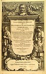 Omslaget till en 1600-talsutgåva av Theofrastos' Historia plantarum, skriven på 300-talet f.Kr. (Amsterdam 1644).