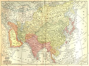 A Rand McNally map appended to the 1914 edition of The New Student's Reference Work shows Tibet as part of the Republic of China LA2-NSRW-1-0148.jpg