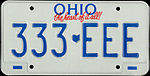 Номерной знак Огайо 1991 года .jpg