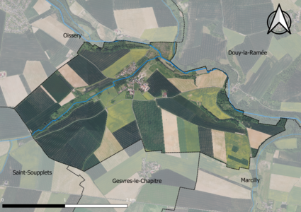 Carte orhophotogrammétrique de la commune.