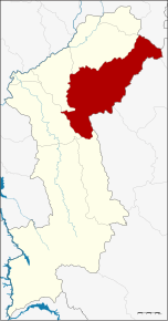 Amplasarea districtului în provincia Lamphun