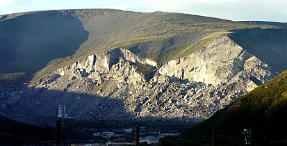 Lagerstätte Kukiswumtschorr. Nördlicher Steinbruch im Tal des Wortkeuaiw.