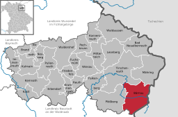 Läget för Bärnau i Landkreis Tirschenreuth