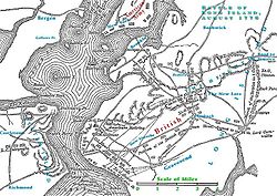 The Battle of Long Island was fought across Kings County. Battle-of-Long-Island-Map-sml.jpg